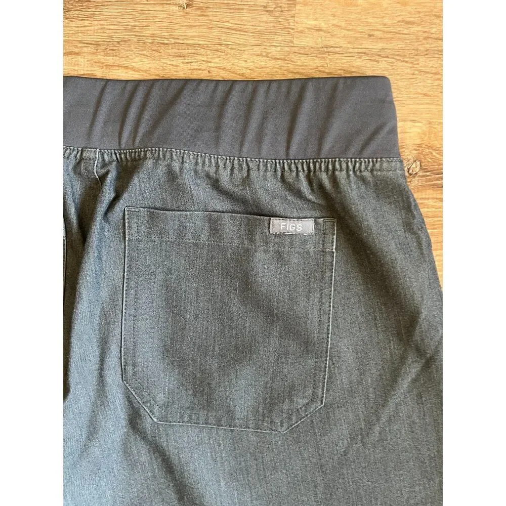 FIGS Gray Straight Leg Draw String Basic Scrub Pants  Mens Size Small